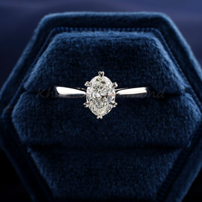 Oval Lab Grown Diamond Engagement Ring â€“ Solitaire Ring