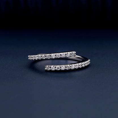 14K White Gold Round Lab Diamond Wedding Band