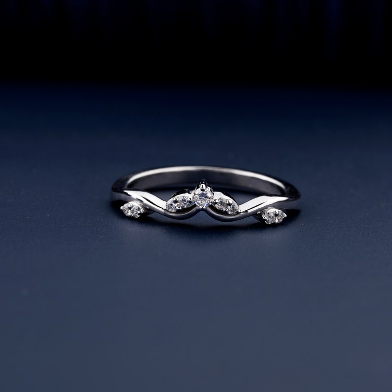 Round Lab-Grown Diamond Band Engagement Proposal Band Ring Wedding Eternit Band Daily Wear Ring Birthday Gift Ring