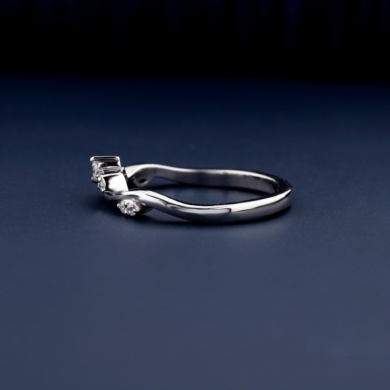 Round Lab-Grown Diamond Band Engagement Proposal Band Ring Wedding Eternit Band Daily Wear Ring Birthday Gift Ring