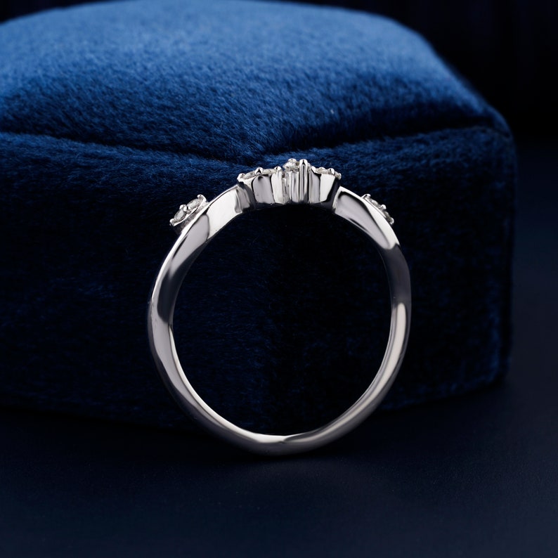 Round Lab-Grown Diamond Band Engagement Proposal Band Ring Wedding Eternit Band Daily Wear Ring Birthday Gift Ring