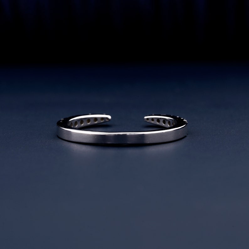 Round Lab Grown Diamond Enhancer Ring, Minimalist Diamond Ring,Open Stackable Ring,Dainty Wedding Band,Promise Ring,Unique Open Gap Ring