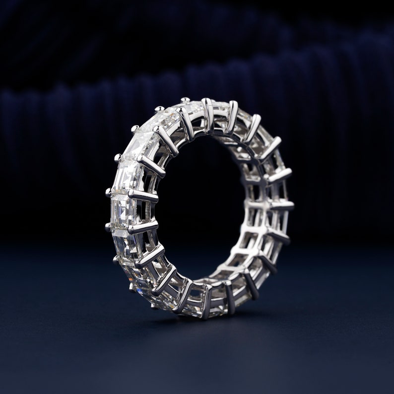 0.30 CT Each Carre Cut Diamond Wedding Band 3.5MM Lab Grown Diamond Band Stackable Band Loose Diamond For Engagement Band Gift Ring For Wife