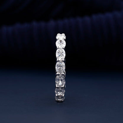 Oval Lab Diamond Eternity Wedding Band in Solid Gold