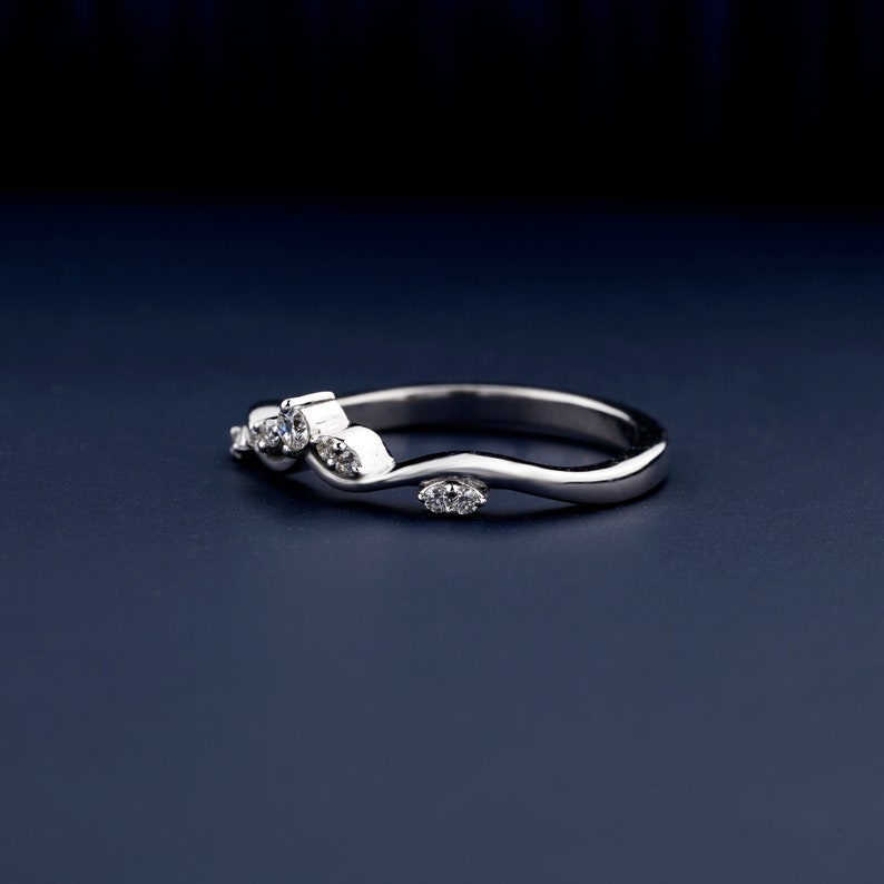 Round Lab-Grown Diamond Band Engagement Proposal Band Ring Wedding Eternit Band Daily Wear Ring Birthday Gift Ring