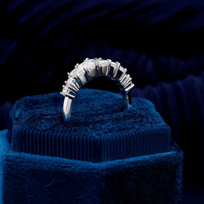 Emerald Cut Lab Diamond Eternity Band – White Gold
