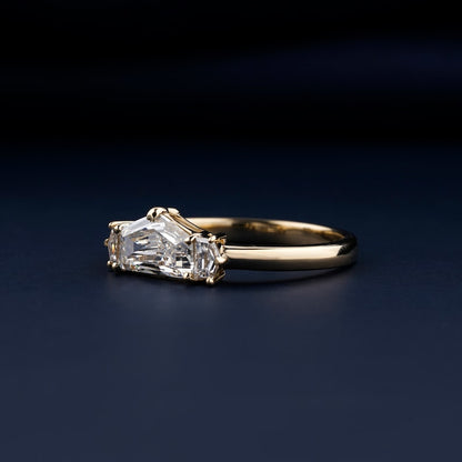 1 CT Lab Grown Diamond Three Stone Engagement Ring – Cadillac Setting