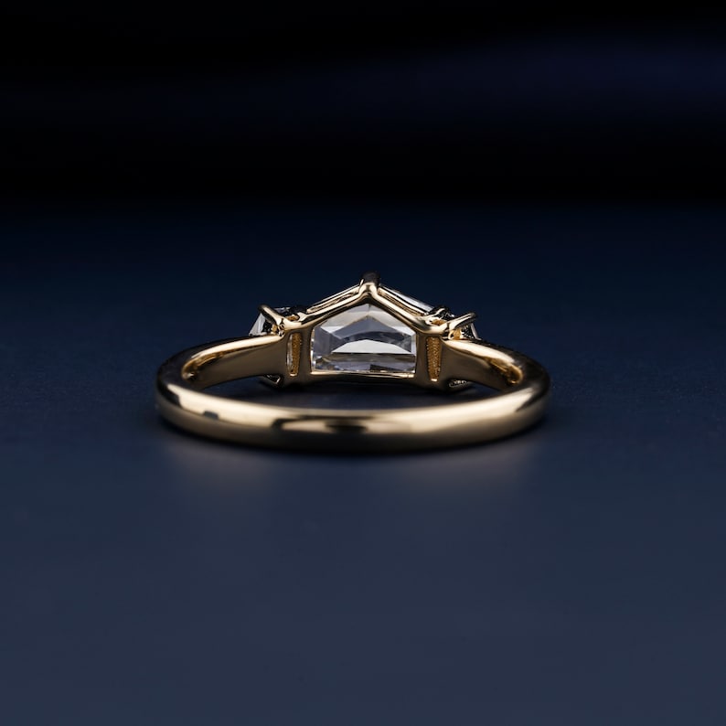 Cadillac Diamond Ring,1 CT Lab grown Diamond Engagement Ring E/VS1,Antique Cut Diamond,Wedding Ring For Gift,Three Stone Ring,Proposal Ring