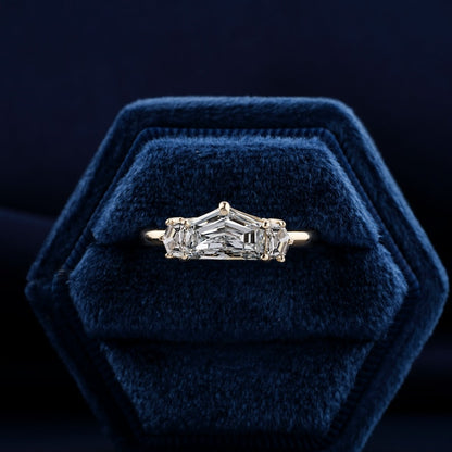 1 CT Lab Grown Diamond Three Stone Engagement Ring – Cadillac Setting