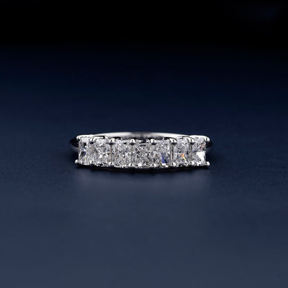 Radiant Cut Lab Diamond Half Eternity Band