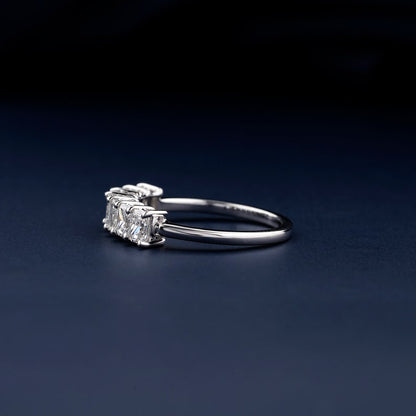 Radiant Cut Lab Diamond Half Eternity Band