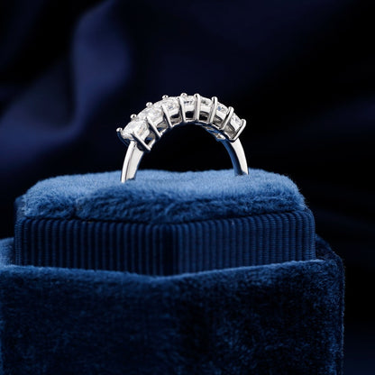 Radiant Cut Lab Diamond Half Eternity Band