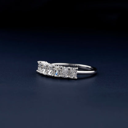 Radiant Cut Lab Diamond Half Eternity Band