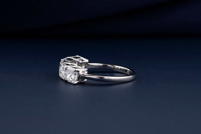 Radiant Cut Lab Grown Diamond Five Stone Wedding Band
