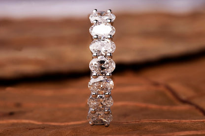 7 Stone Oval Lab Grown Diamond Eternity Wedding Band – 0.15 CT Each