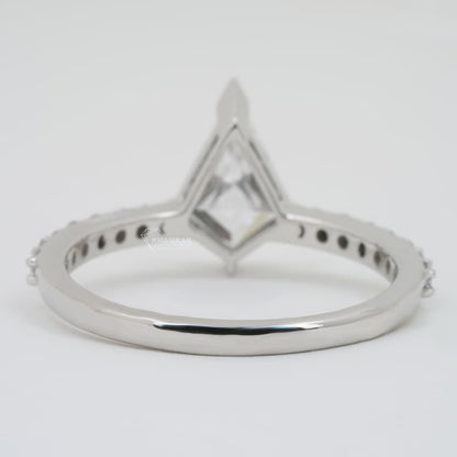 ⭐ Kite Cut Lab Diamond Engagement Ring 1.5 Ct White Gold