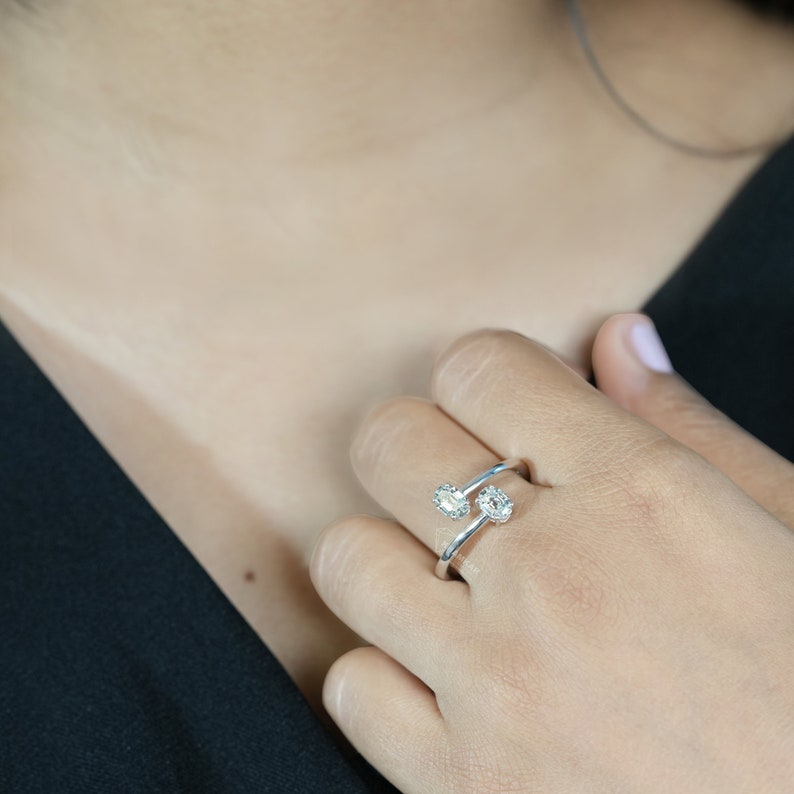 Oval Lab Diamond Toi Et Moi Engagement Ring For Her