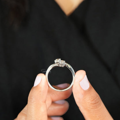 Oval Lab Diamond Toi Et Moi Engagement Ring For Her