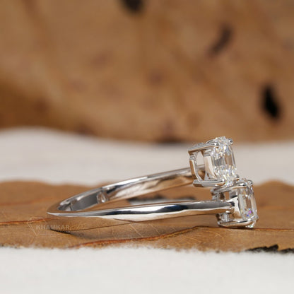 Oval Lab Diamond Toi Et Moi Engagement Ring For Her