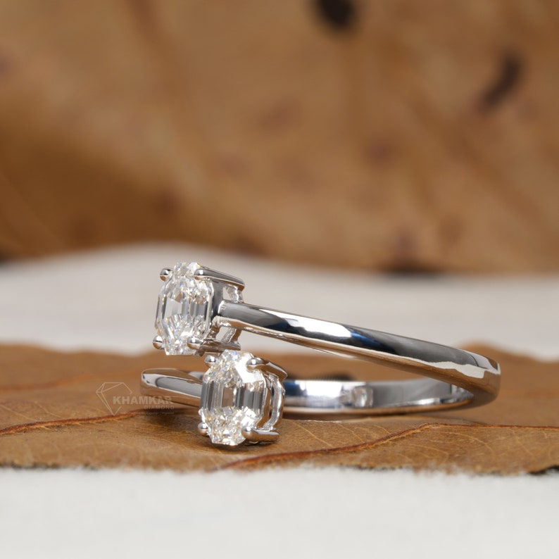 Oval Lab Diamond Toi Et Moi Engagement Ring For Her
