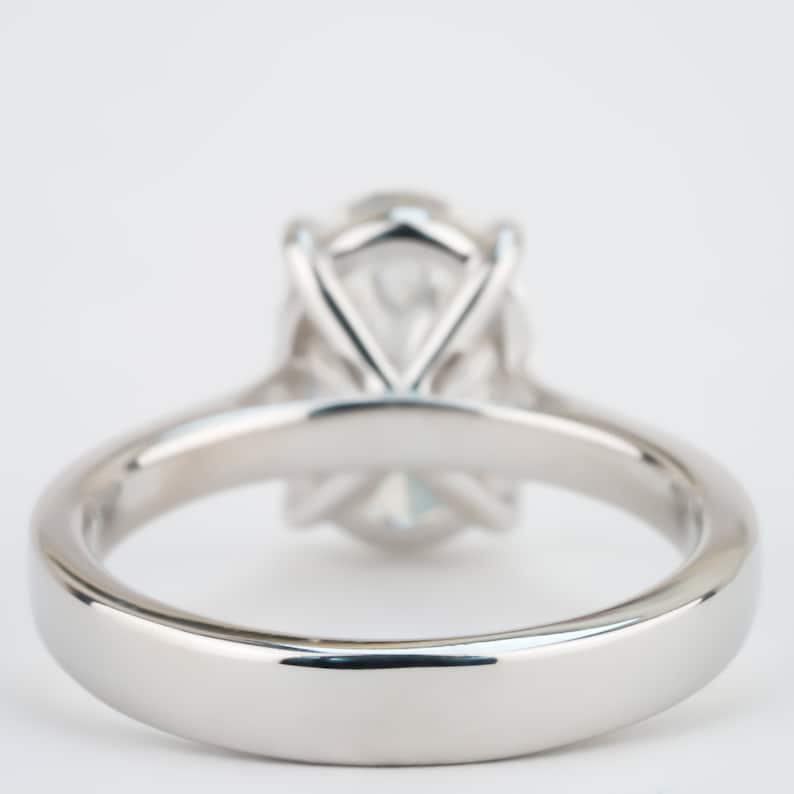 Oval Lab Diamond Ring Solitaire Engagement Ring, IGI Certified