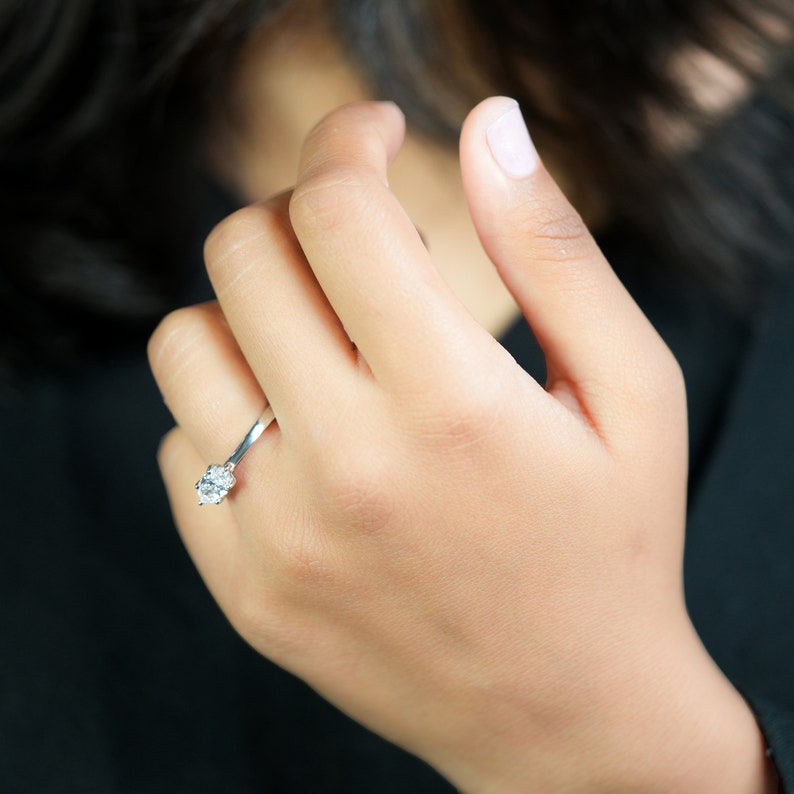 East West Marquise Lab Diamond Engagement Ring