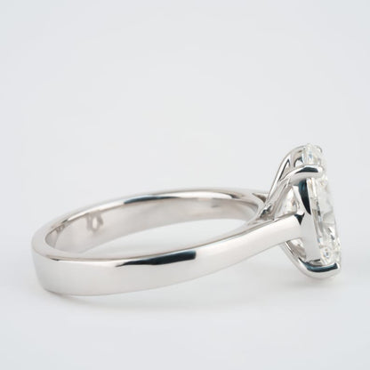 Oval Lab Diamond Ring Solitaire Engagement Ring, IGI Certified