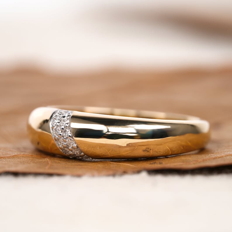 14K Gold High Dome Pave Lab Diamond Statement Ring