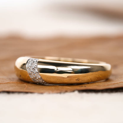 14K Gold High Dome Pave Lab Diamond Statement Ring