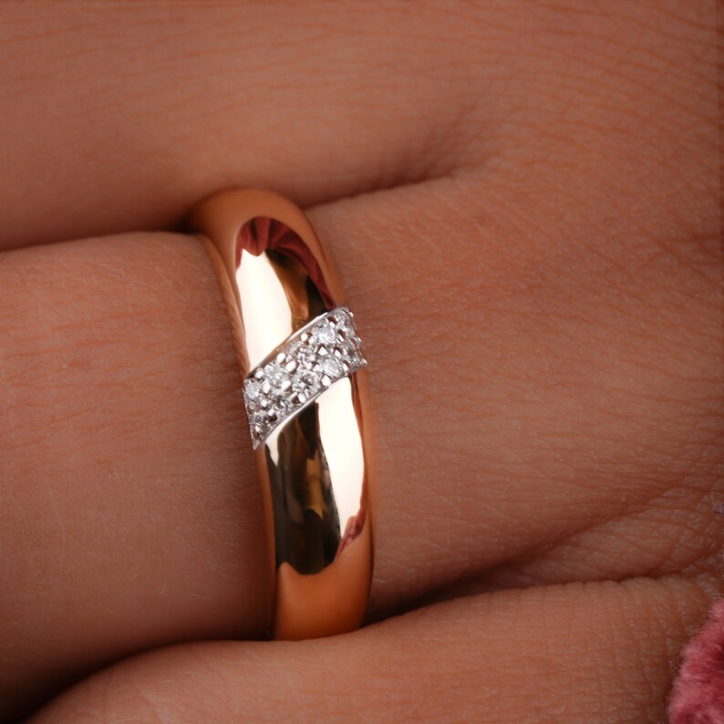 14K Gold High Dome Pave Lab Diamond Statement Ring