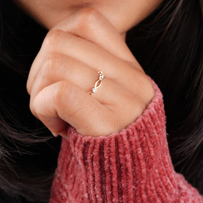 Lab Diamond Wedding Band 14kt Yellow Gold Diamond Stacking Ring