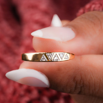 14K Gold Lab Diamond Slim Signet Pinky Ring