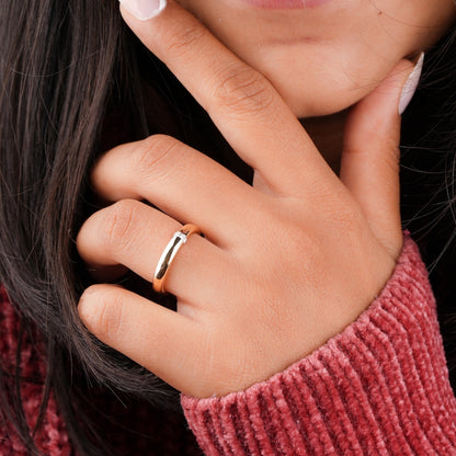 14K Gold Lab Diamond Pave Bubble Dome Ring