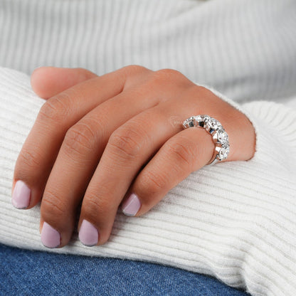 Round Lab Diamond Five-Stone Ring, IGI Certified Engagement Ring