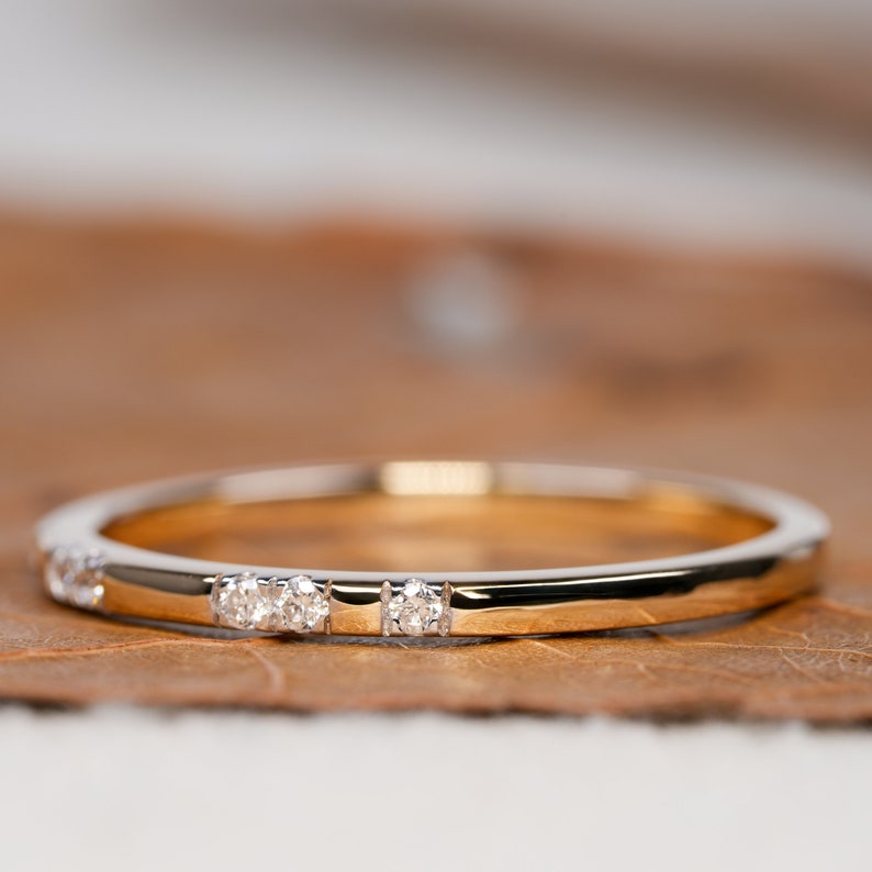 14K Gold Lab Diamond Micro Pave Wedding Band