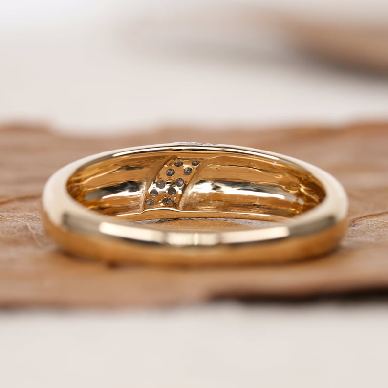 14K Gold High Dome Pave Lab Diamond Statement Ring