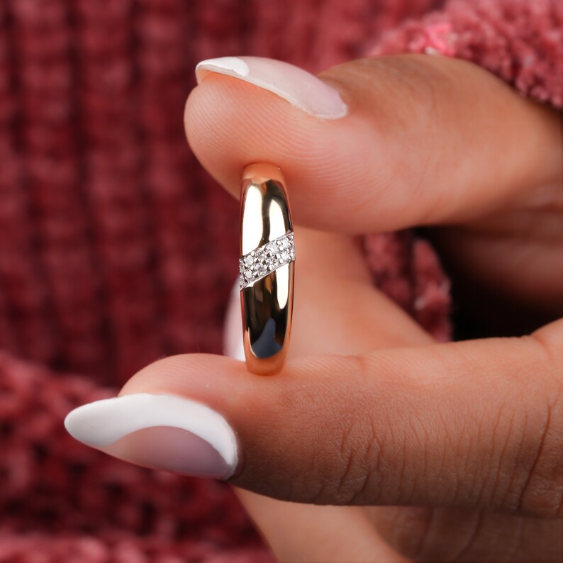 14K Gold High Dome Pave Lab Diamond Statement Ring