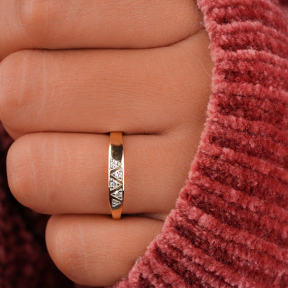14K Gold Lab Diamond Slim Signet Pinky Ring