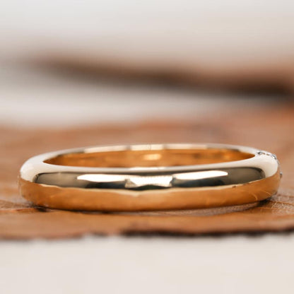 14K Gold Lab Diamond Pave Bubble Dome Ring
