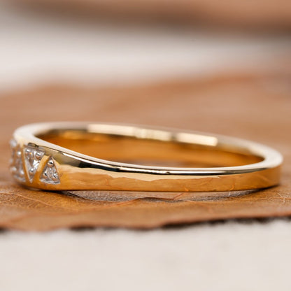 14K Gold Lab Diamond Slim Signet Pinky Ring