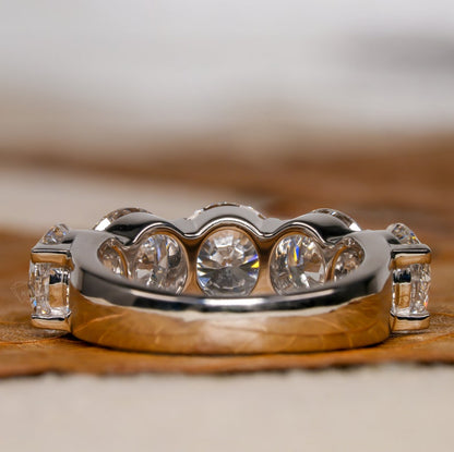 Round Lab Diamond Five-Stone Ring, IGI Certified Engagement Ring
