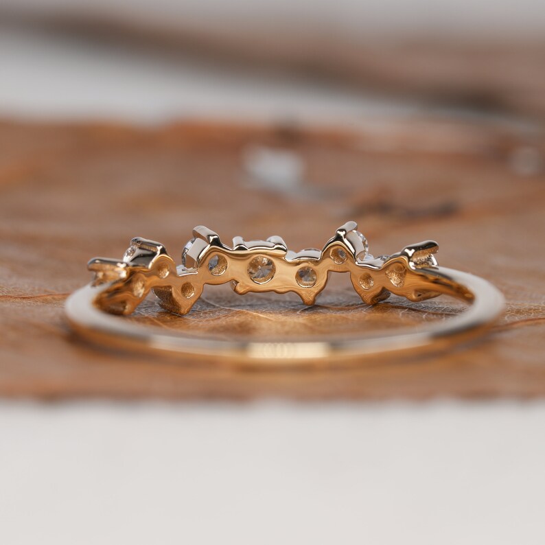 Lab Grown Diamond Cluster Engagement Ring – Minimalist Multi Stone Ring