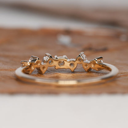 Lab Grown Diamond Cluster Engagement Ring – Minimalist Multi Stone Ring