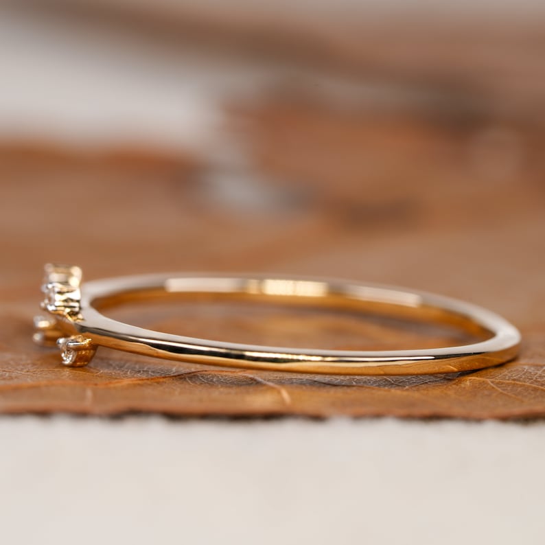 Simple Round Diamond Ring Lab Diamond Dainty Minimalist & Daily Wear Ring