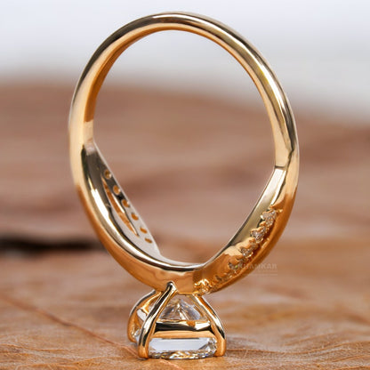 1CT Princess Lab Diamond Twisted Wedding Ring