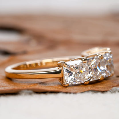 Princess Cut Lab Grown Diamond Wedding Band