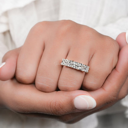Princess Cut Lab Grown Diamond Wedding Band