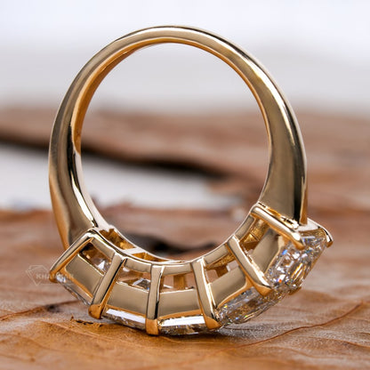 Princess Cut Lab Grown Diamond Wedding Band