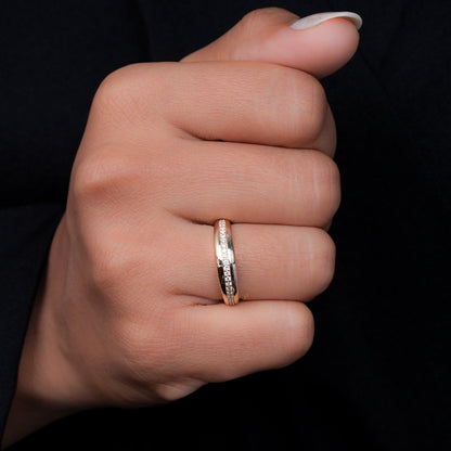 14K Gold Lab Diamond Bubble Dome Signet Ring