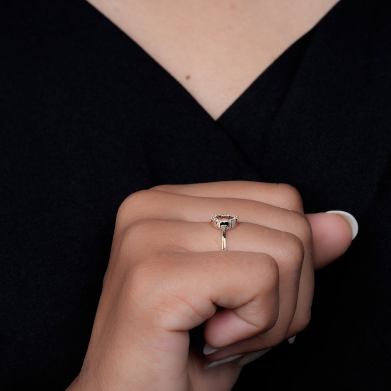Open Circle Lab Diamond Ring – Minimalist Dainty Daily Wear Ring